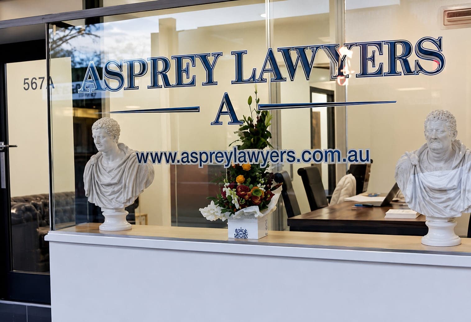 Asprey Lawyers shopfront on Barkly Street, West Footscray.